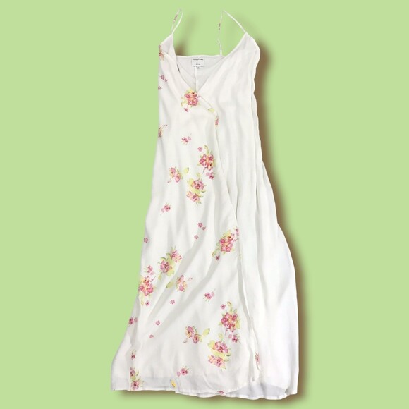 Privacy‎ Please Revolve Dress S Richter Wrap Maxi Surplice White Floral coastal - Picture 3 of 7